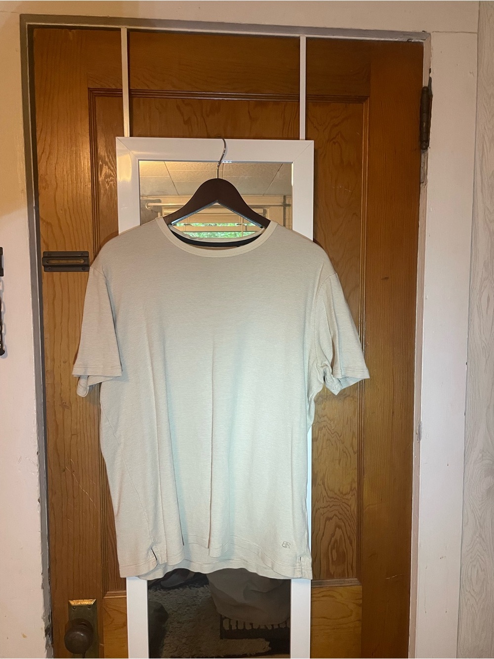 Banana Republic Men’s Short Sleeve Crew Tee in Light Cream